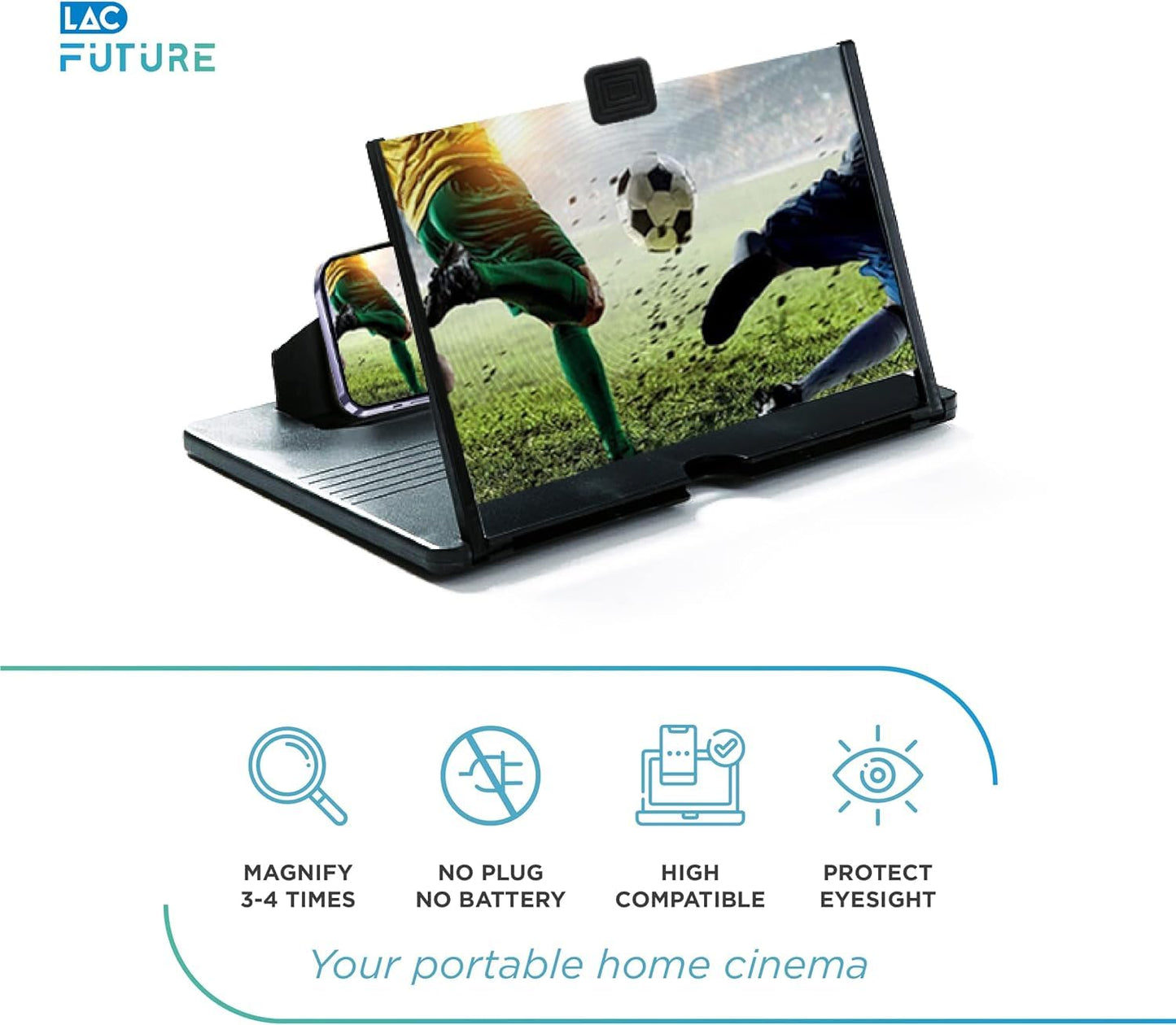 3D HD Screen Magnifier & Phone Holder – Screen Expander and Amplifier for All Smartphones with Eye Protection